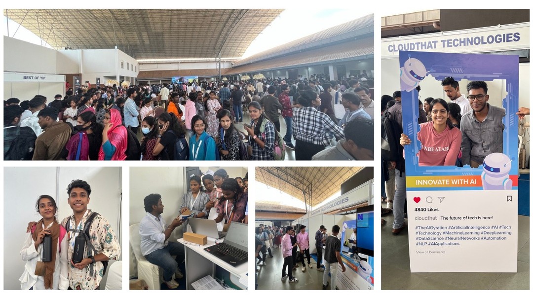 We had the privilege of participating in the ICT Academy AI Conclave, and it was an extraordinary experience! The audience was not only great but also interactive, making our time at the event more enjoyable. We're grateful for this opportunity and can't wait to share the event highlights and the wonderful interactions we had with the audience.
@ictkerala 

#ICSET2023 #AIInnovation #AIRevolution #AIgyration #CloudCareer #Certifications #JobOpportunities #TechEvent #AIExperts #Giveaways #CareerDevelopment #TechCommunity #WinPrizes #AIAdvancements #photobooth #TechNetworking #AIEnthusiasts #FutureTech #AICommunity #contestalert #win