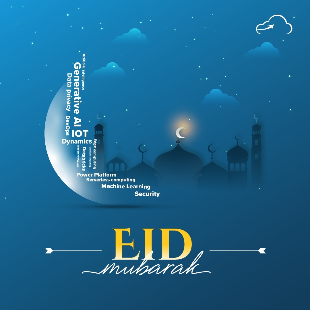 As we exchange greetings and good wishes this Eid, let's also celebrate the marvels of technology that unite us. From then: Edge Computing to now Generative AI, every advancement casts its light under the same moon. Eid Mubarak! 

#TechInnovation #eidmubarak #eid2024 #cloudcomputing #generativeai