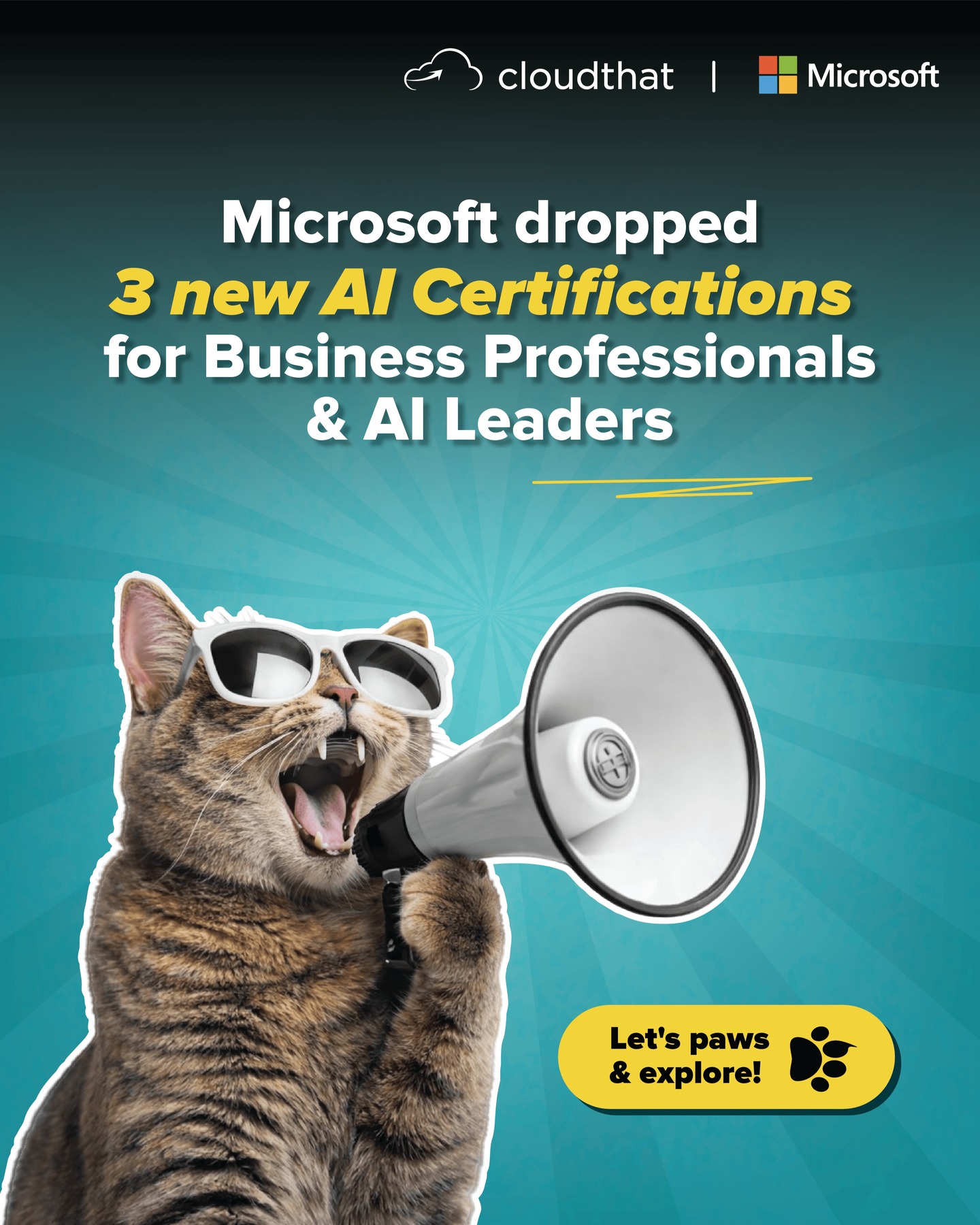 Connect with us - link in bio. 

@microsoft has just dropped three brand-new AI certifications—and they’re built for professionals ready to lead the next wave of innovation. 

Whether you want to drive AI transformation, master Microsoft 365 + Copilot, or streamline everyday workflows with GenAI, these certifications help you stay ahead in an AI-powered workplace.

Swipe through to see what each certification unlocks. 

Because in the world of AI, curiosity isn’t just a cat thing—it’s a career superpower.

Your next big career move might be just one tap away.
@microsoftlearn 

#MicrosoftCertified #NewCertifications #ArtificialIntelligence #GenAI #MicrosoftCopilot #TechTraining