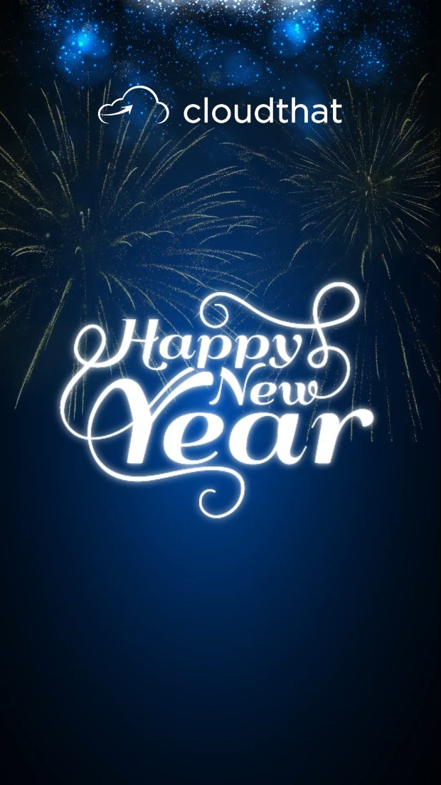 CloudThat welcomes 2026 by celebrating curiosity, learning, and the power of technology!
We’re committed to helping professionals like you decode success, build future-ready skills, and embrace growth in the year ahead. 

Wishing everyone a Happy New Year filled with innovation and success!

#NewYear2026 #Techtraining #CorporateTraining #DigitalTransformation #TechTrends