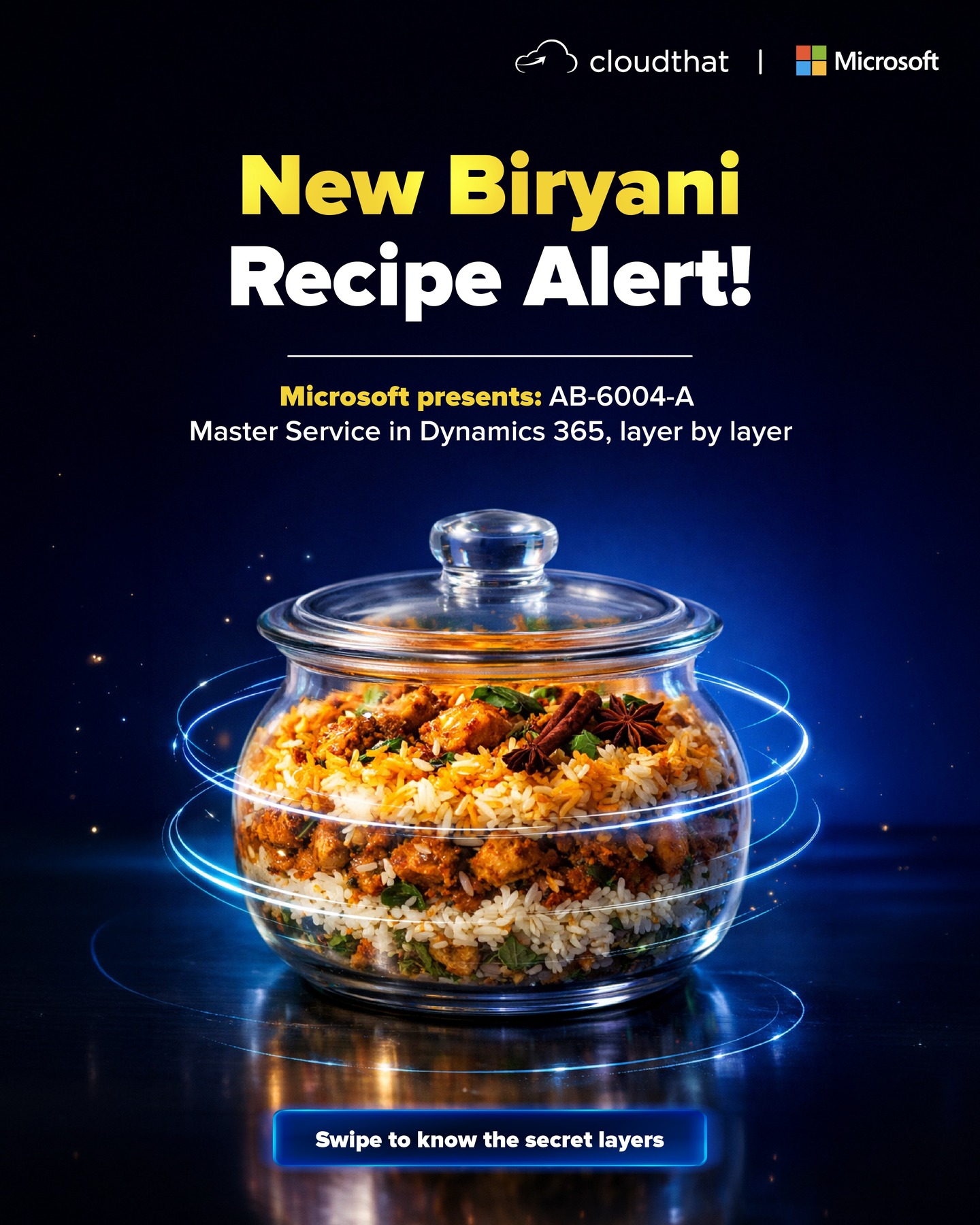 Biryani hits different when the layers are done right. Learning new tech works the same way. 

If Dynamics 365 Service is on your plate, don’t skip the essentials.

Comment “BIRYANI” for the recipe.
@microsoft | @microsoftlearn 

#MicrosoftLearn #Dynamics365 #AB6004A #ServiceManagement #TechTraining #MicrosoftCertified