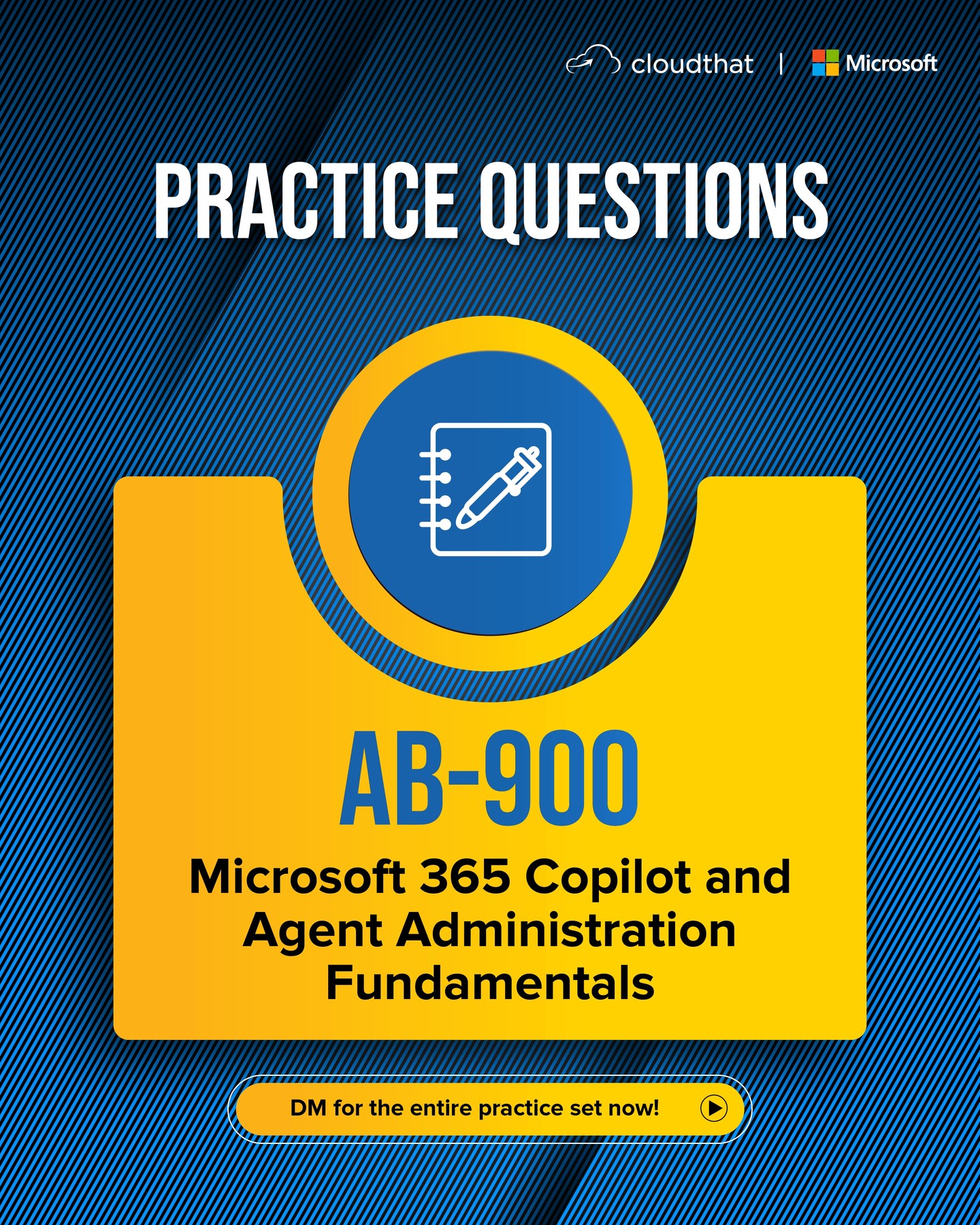The AB-900 certification may be newly launched, but we're already prepared with a comprehensive set of practice questions to help you get exam-ready and master @microsoft 365 Copilot fundamentals. Start practicing today and ace your certification with confidence!

#MicrosoftCertified #AB900 #Microsoft365Copilot #AI #TechTraining #CertificationPrep